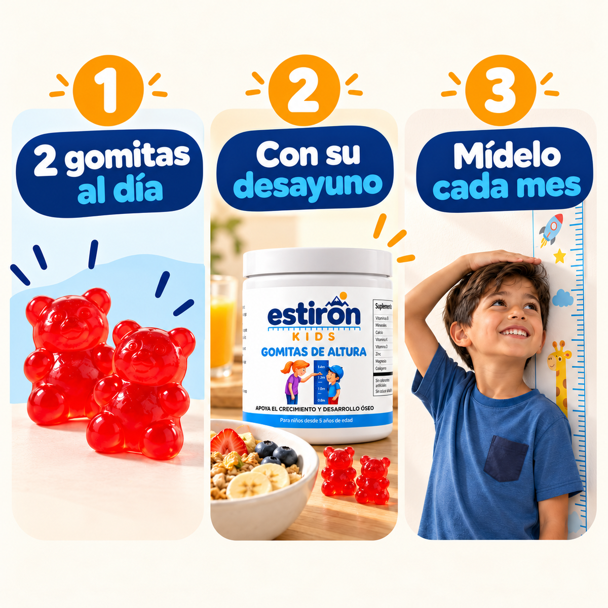 Cómo usar Estirón Kids en 3 pasos