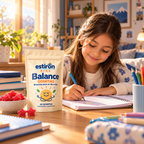 Niña haciendo la tarea con Estirón Kids Balance