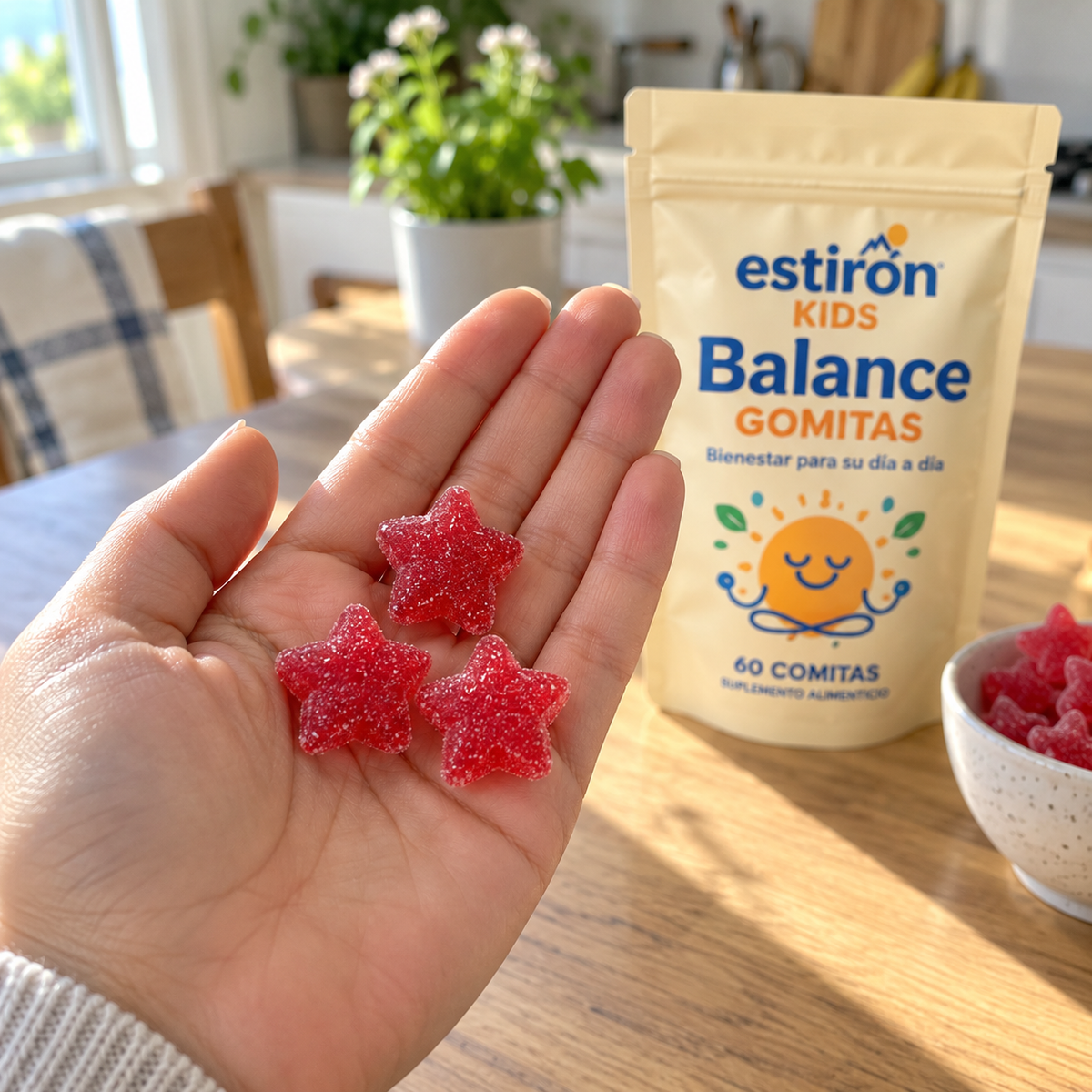 Gomitas estrella sabor frutilla Estirón Kids Balance